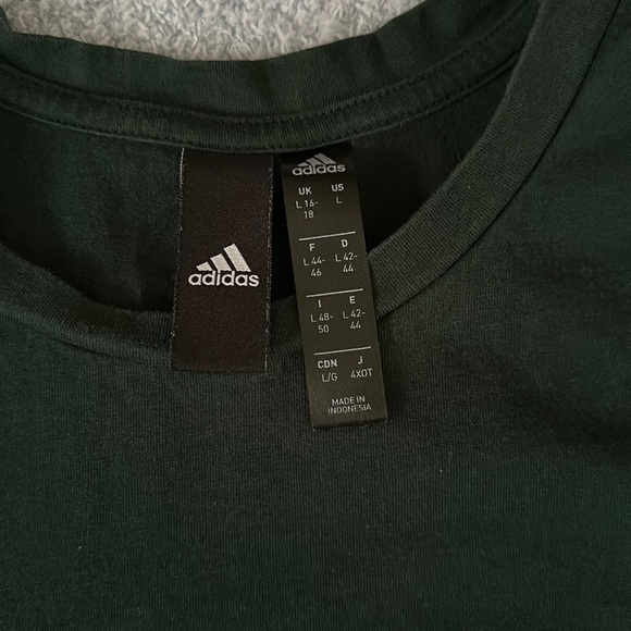 Adidas T-shirt dark green size L - Picture 2 of 4